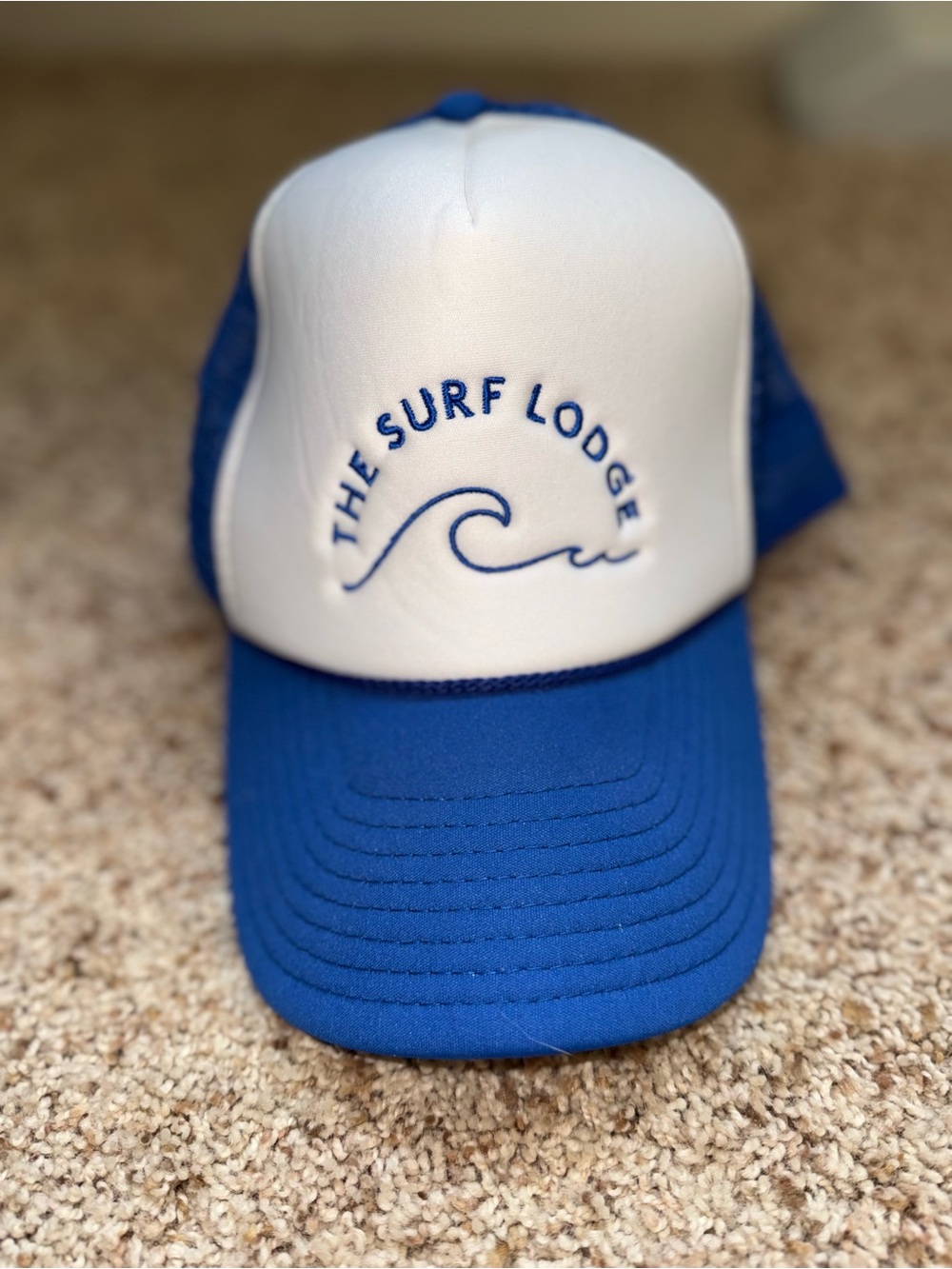 The Surf Lodge Blue and White Trucker Hat